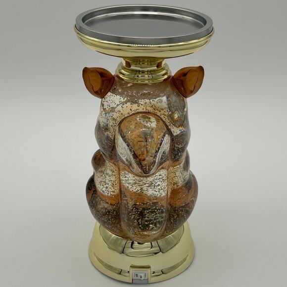 Bath & Body Works Squirrel Holding Acorn 3-Wick Candle Holder Fall Harvest - Picture 2 of 5